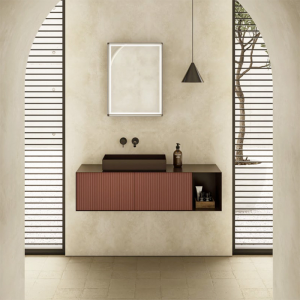 Bathroom suspended cabinet composition Zero20 Moab80 
