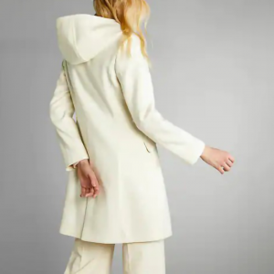 Virginia Coat Fay con Cappuccio - Bianco