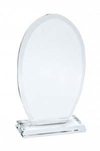 Trofeo ovale in vetro