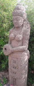 Statua Shiva con fontana in pietra balinese