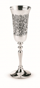 Calici flute bicchieri champagne argentati argento sheffield 6 pezzi stile cesellato