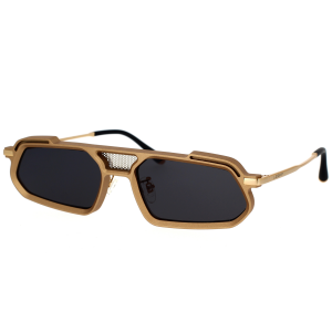 Leziff Men's Black and Gold California Sunglasses -Size Uni