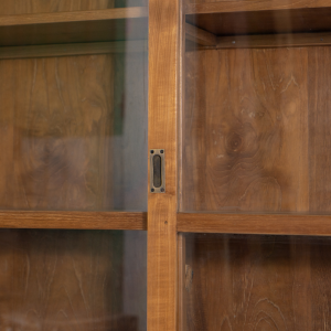 Vetrinetta con ante scorrevoli in legno di teak balinese (divisibile in 2 parti) #1121ID3500