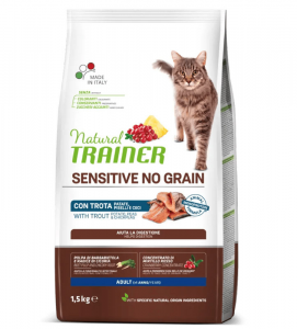 Trainer Natural Sensitive Cat - No Grain - Adult - Trota - 1.5kg