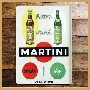Cartello targa da parete in metallo Martini 