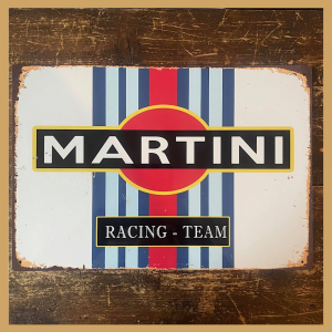 Cartello targa da parete in metallo Martini Racing Team