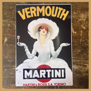 Cartello targa da parete in metallo Vermouth Martini Drink