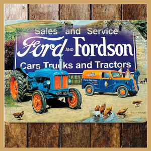 Cartello targa da parete in metallo Ford Fordson Tractor Cars