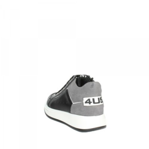  4us Paciotti Sneakers alta Bambino Pelle sintetico/camoscio Nero/grigio 42102