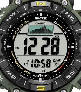 Casio Pro Trek, orologio analogico - digitale uomo multifunzione verde