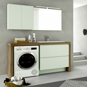 Laundry cabinet with washing machine compartment Store 06 Geromin