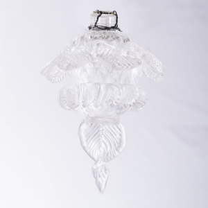 Finale ricambio lampadario vetro di Murano con morrisa e petali colore cristallo trasparente