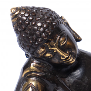 Statuetta Buddha seduto meditation in ottone # DS8