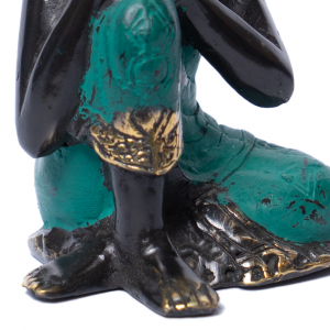 Statuetta Buddha seduto meditation in ottone # DS8