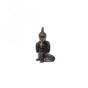 Statuetta Buddha Cambogia seduto meditation in ottone # DS9