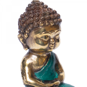 Statuetta Buddha seduto in varie posizioni in ottone # DS11