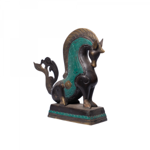 Statuetta Cavallo stilizzato in ottone # DS38