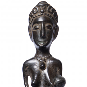 Statuetta Donna con bambino tribale in ottone # DS40