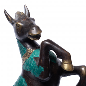 Statuetta Cavallo in piedi in ottone # DS31