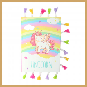 Quaderno con copertina rigida con unicorno