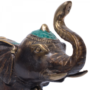 Statuetta Elefantino con livrea in ottone # DS23