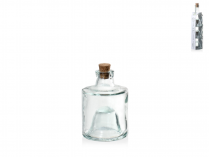 HOMe Set 3 Bottiglie Impilabili In Vetro Riciclato
