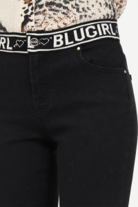 Jeans with Logoed Elastic Band