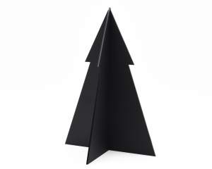 Kit n. 3 Alberi di Natale in Plexiglass Nero, ad incastro, personalizzabili con il pennarello in dotazione