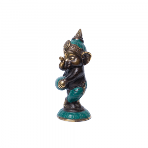 Statuetta Ganesh musicista in ottone # DS21