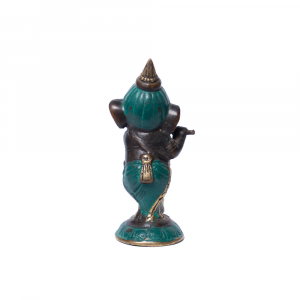 Statuetta Ganesh musicista in ottone # DS21