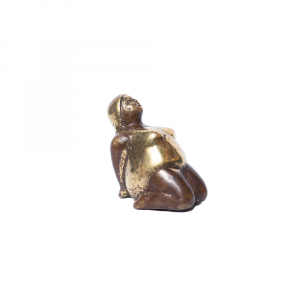 Statuetta Donna stile Botero in posizioni Yoga in ottone # DS28