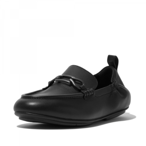 Fitflop - ALLEGRO CHAIN LEATHER LOAFERS ALL BLACK