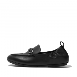 Fitflop - ALLEGRO CHAIN LEATHER LOAFERS ALL BLACK