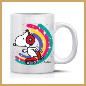 Tazza mug in ceramica Rainbow Snoopy Peanuts 