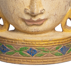 Statua Viso di Buddha in legno di albasia misura small