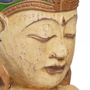 Statua Viso di Buddha in legno di albasia misura big