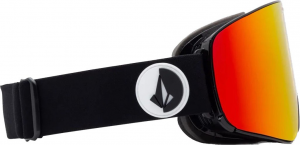 Maschera Snowboard Volcom Goggles Odyssey Gloss Black Red Chrome