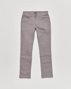 Pantalone blu in gabardina di cotone stretch con toppe iconiche 10-16 anni