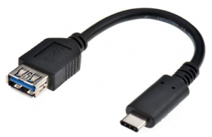 Cavo USB, da USB A femmina a USB maschio C, lunghezza 150mm, Nero