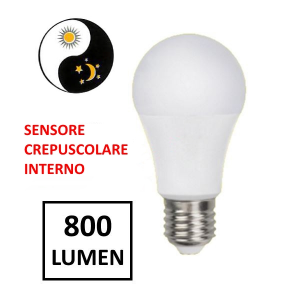 Lampada LED con doppio sensore crepuscolare
