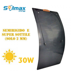 Pannello solare 12V-30W monocristallino semirigido