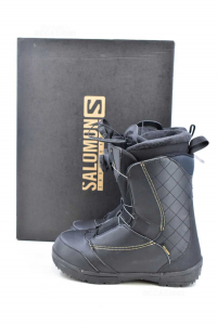 Boots Snowboard Woman Salomon Pearl Boa Size 40.5 Black Used Very Little