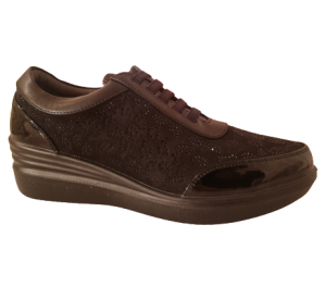 Gaia Shoes - Scarpa Slip-on da Donna con Elastici Nero Lucido GA2239