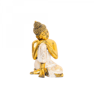 Statua Buddha Thai seduto meditation in resina #AB48