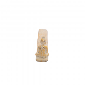 Porta incenso in resina white wash gold con statuetta Buddha seduto #AB52
