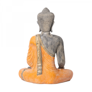 Statua Buddha seduto Bhumisparsa Mudra in resina  #AB39
