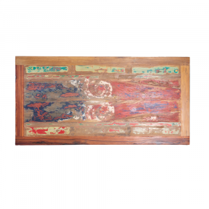 Tavolo cm 200 x cm 100 in legno di teak recuperato dalle vecchie barche top assi uniche #1242ID1850