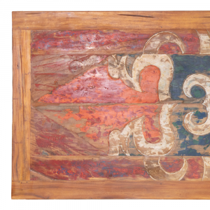 Tavolo cm 200 x cm 100 in legno di teak recuperato dalle vecchie barche top assi uniche