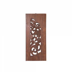 Pannello antico in legno di teak massello finitura naturale intagliato a mano cm 42 x cm 100 #BN05
