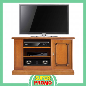 SUPERPROMO - Mueble tv en madera puerta y estantes